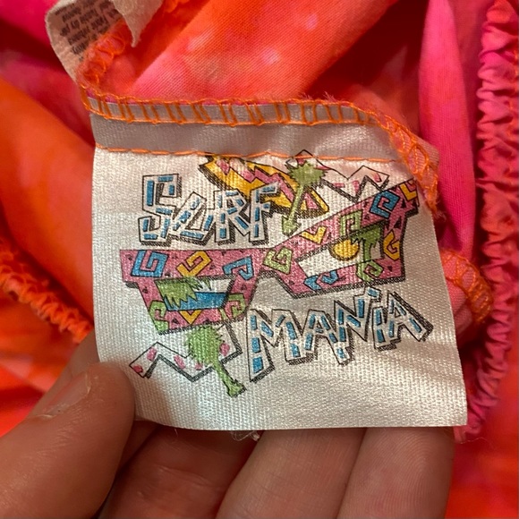Vintage 80s pink & orange tie dye surf shorts 🌊 - Picture 6 of 7